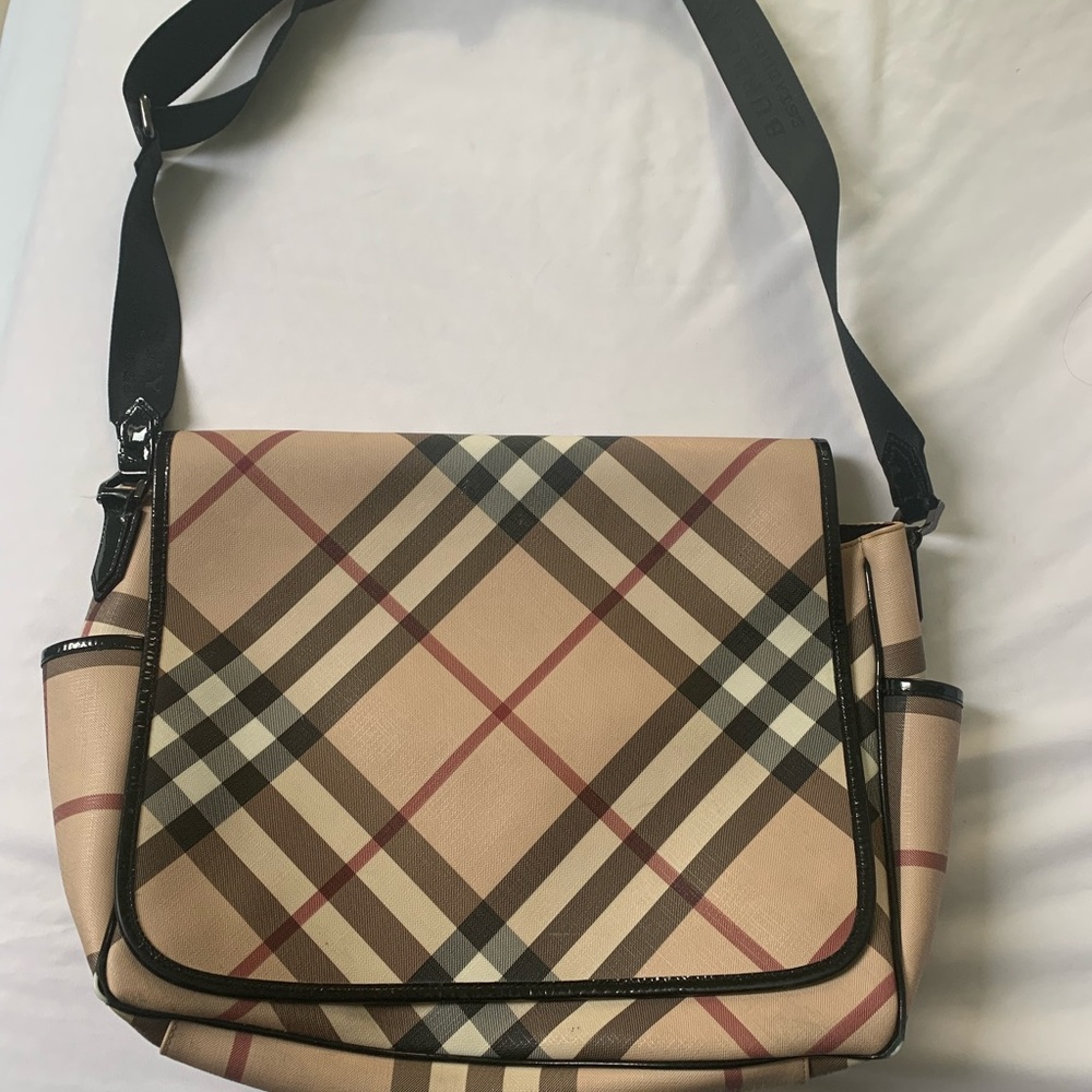 Burberry nova check diaper bag